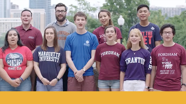 screenshot of students from Jesuit universities