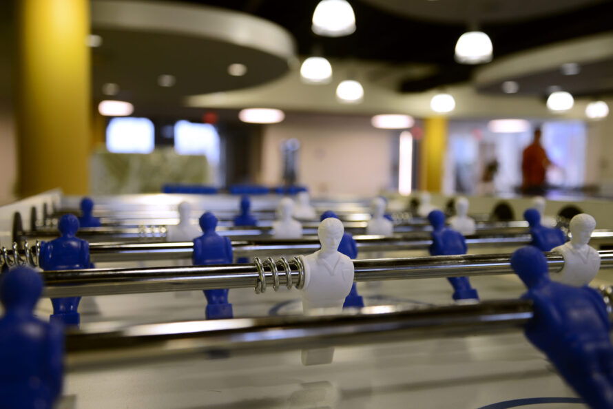 Image of foosball players.