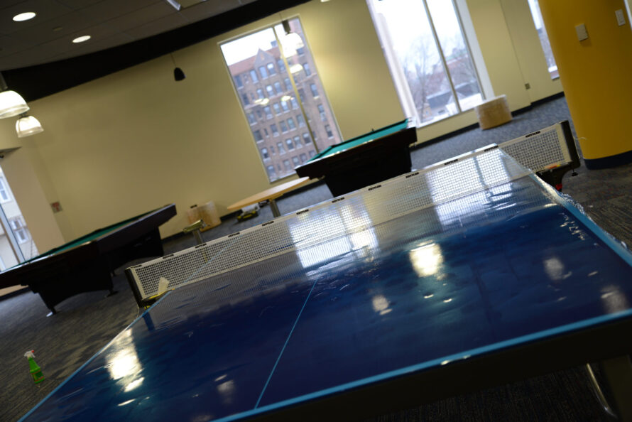 Image of a ping pong table.