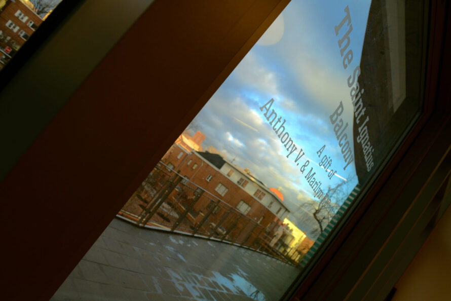 Image of the door of the Saint Ignatius Balcony.