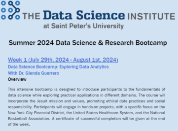 2024 data science bootcamp for high school students