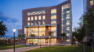 image of the macmahon center at night