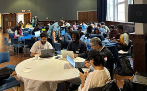 Photo of Capture the Flag participants hard at work