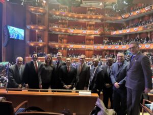 photo of Dr. Hubert Benitez at the inauguration of NJ Governor Mikie Sherrill