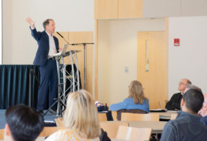 photo from the John Tagliabue lecture series on Jesuit Mission Day 2026