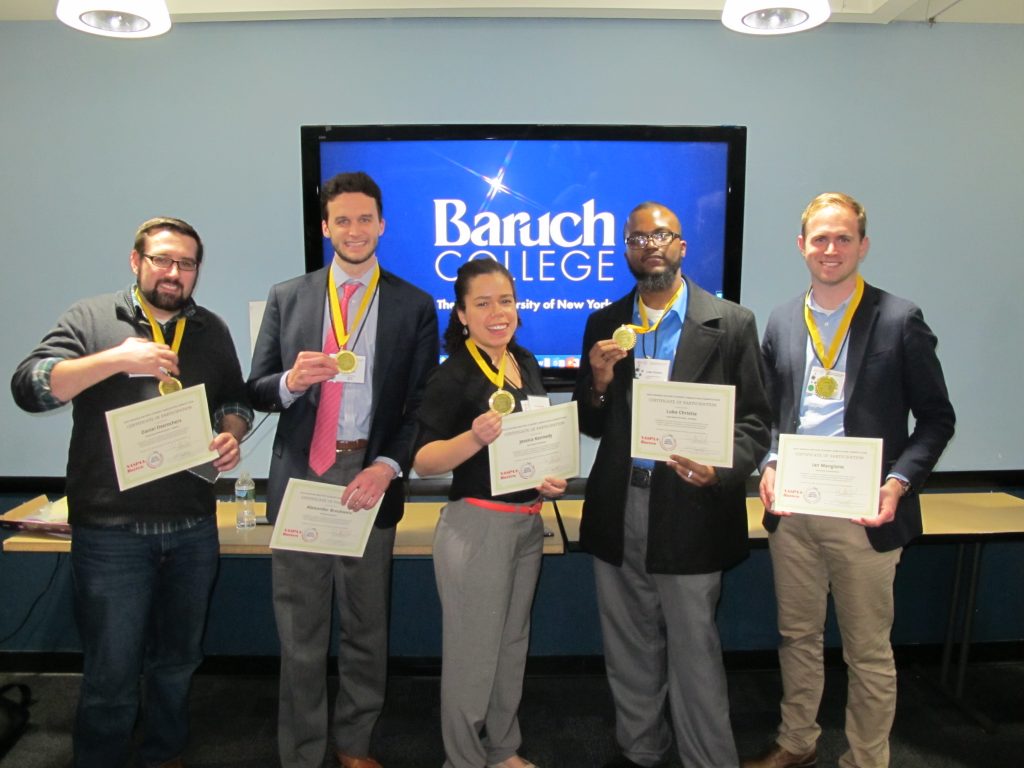 Photo of Saint Peter's MPA student team holding winning medals