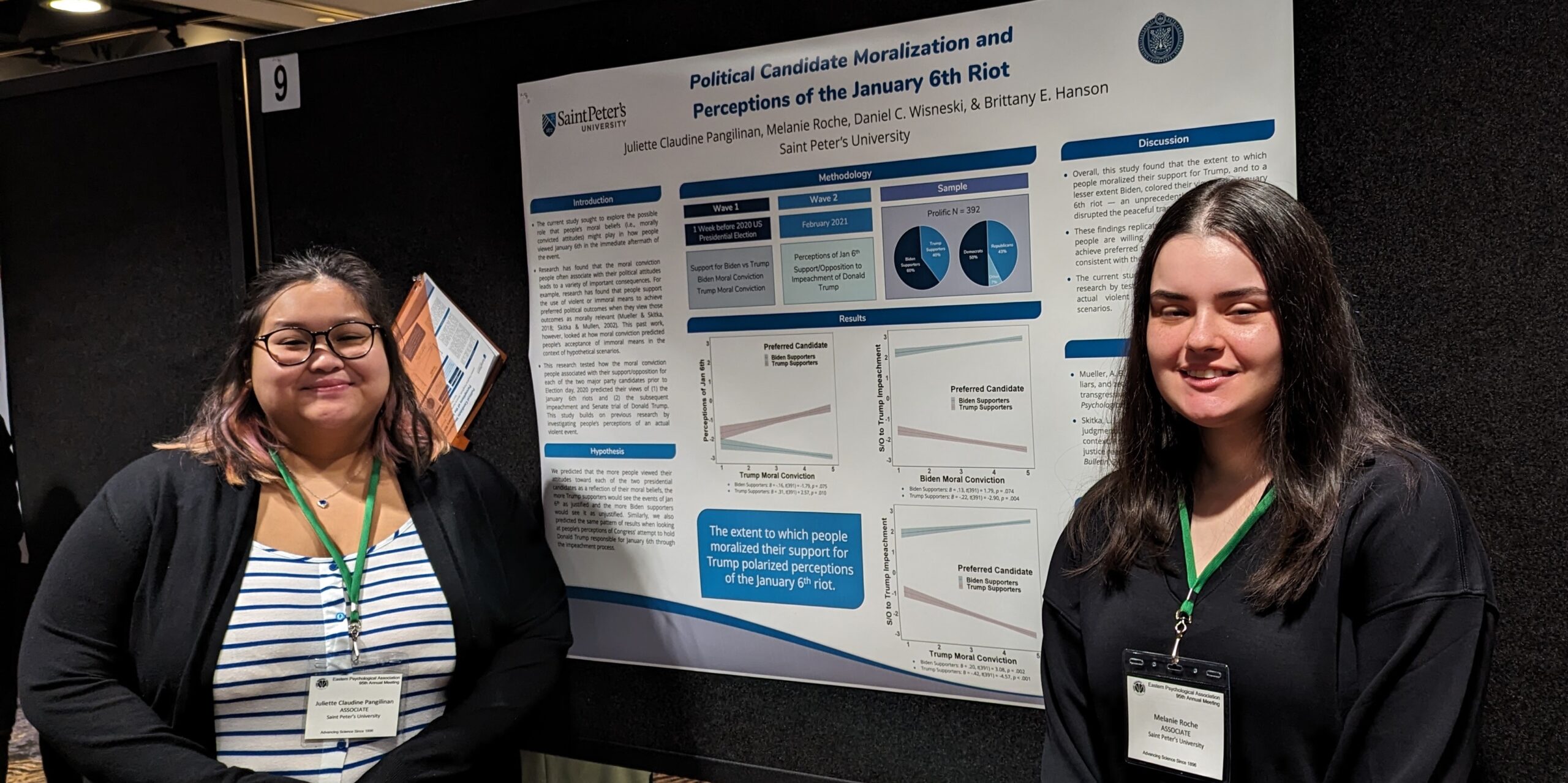 Juliette Pangilinan and Melanie Roche presenting a poster