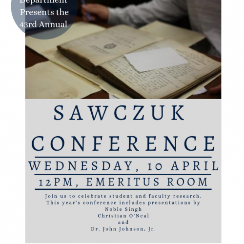 Join us to celebrate student and faculty research. This year's conference includes presentations by Noble Singh, Christian O'Neal, and Dr. John Johnson, Jr. Refreshments will be served. For more information contact lsquillante@saintpeters.edu