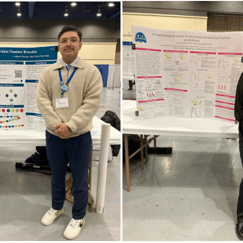 photo of Bautista and Pandey at the Pi Mu Epsilon Conference