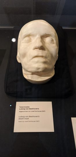 The death mask of composer Ludwig von Beethoven.