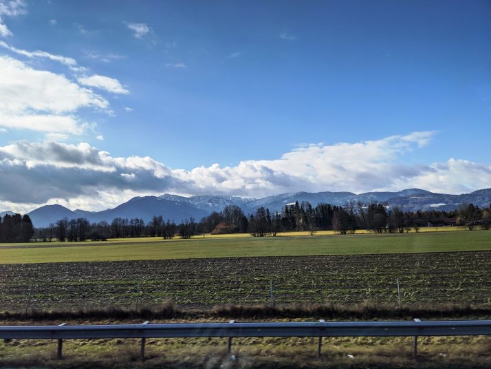 A view from the tour bus on the way from Munich to Salzburg. Nicole Font '20