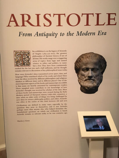 Exhibit Entrance Aristotle