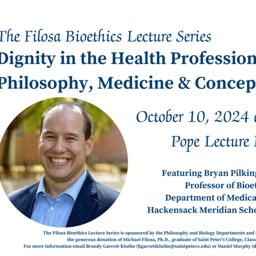 photo of Dr. Bryan Pilkington at the Filosa Bioethics Lecture Series