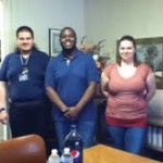 (l-r) Marcus Johnson; John Holoduek, Jr; Michele deVries