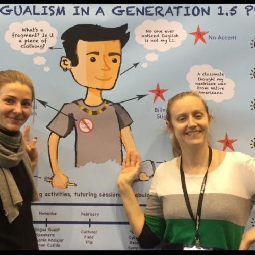 Photo of Professor Natalia Dunina and Professor Alicia D'Amato Embracing Multilingualism in a Generation 1.5 Program