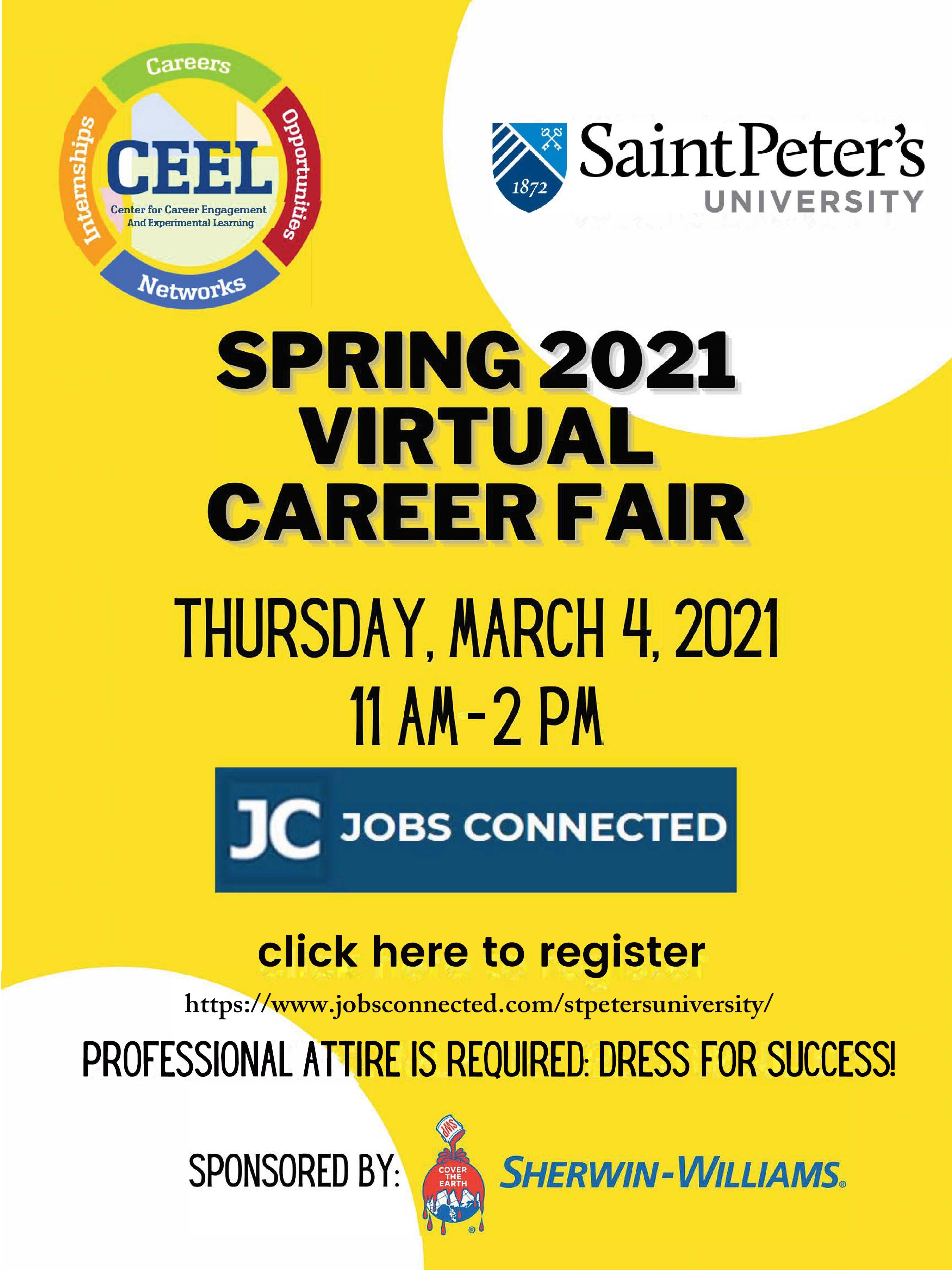 career & internship fair flyer