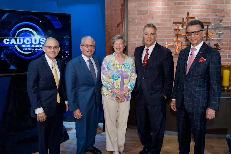 Steve Adubato with panelists