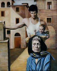 three ages oil painting