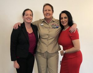 Dr. Mary Kate Naatus; Captain Jean O’Brien; and Professor Lori Ann Buza, Esq.